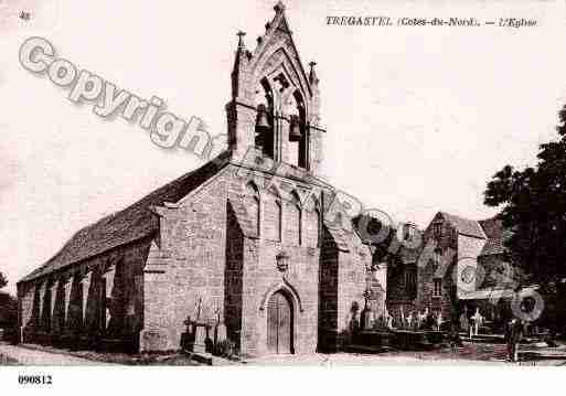 Ville de TREGASTEL, carte postale ancienne