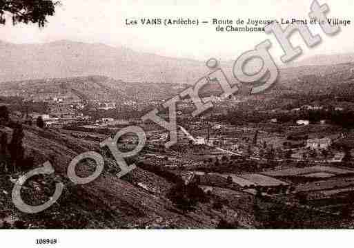 Ville de VANS(LES), carte postale ancienne