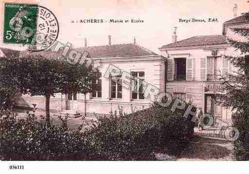 Ville de ACHERES, carte postale ancienne