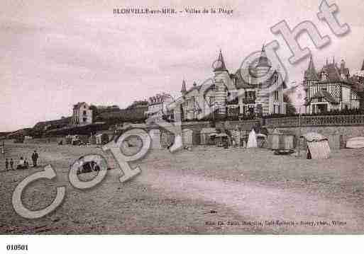 Ville de BLONVILLESURMER, carte postale ancienne