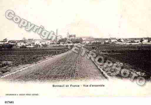 Ville de BONNEUILENFRANCE, carte postale ancienne