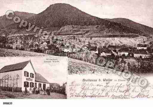 Ville de BREITENAU, carte postale ancienne