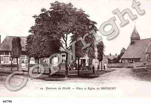 Ville de BROUCHY, carte postale ancienne