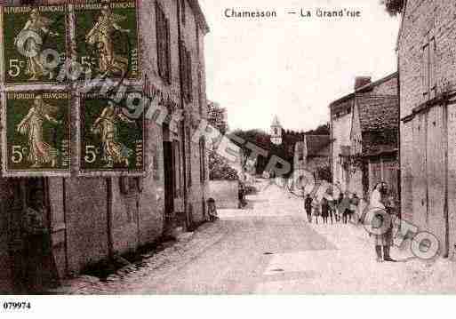 Ville de CHAMESSON, carte postale ancienne Ville de CHAMESSON, carte postale ancienne