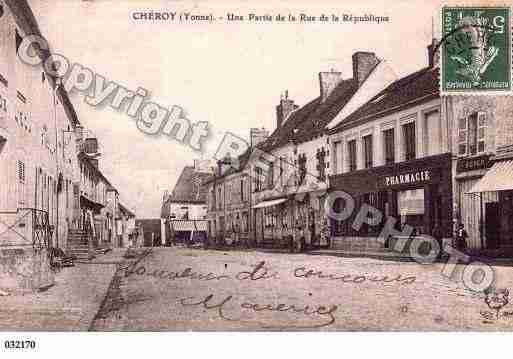 Ville de CHEROY, carte postale ancienne