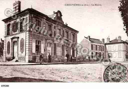 Ville de CRESPIERES, carte postale ancienne