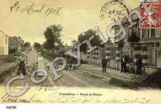 Ville de CRESPIERES, carte postale ancienne