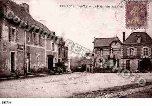 Ville de DOMAGNE, carte postale ancienne