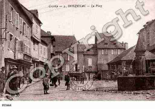 Ville de DONZENAC, carte postale ancienne