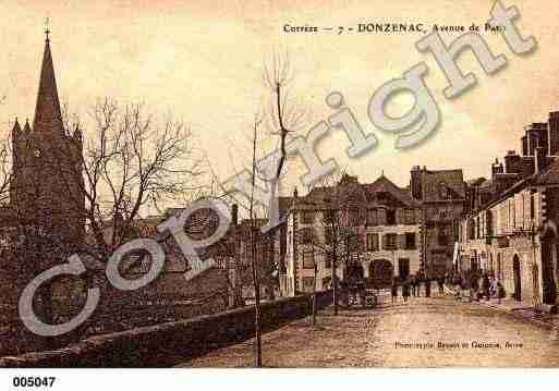 Ville de DONZENAC, carte postale ancienne