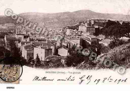 Ville de DONZERE, carte postale ancienne