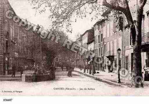 Ville de GANGES, carte postale ancienne