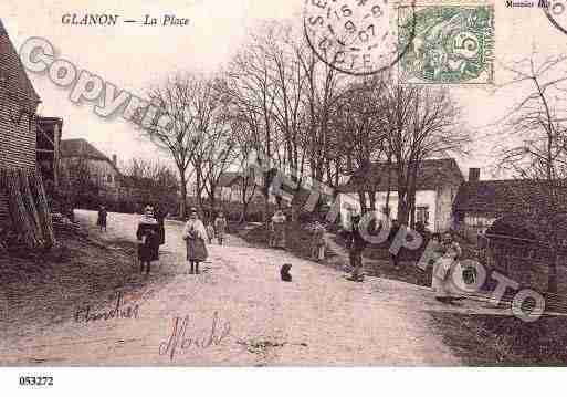 Ville de GLANON, carte postale ancienne