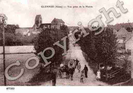 Ville de GLENNES, carte postale ancienne