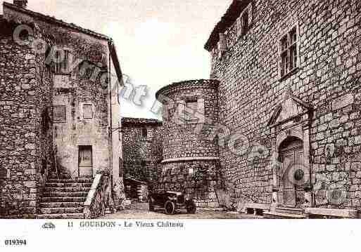 Ville de GOURDON, carte postale ancienne