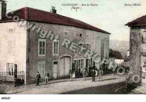 Ville de HAGECOURT, carte postale ancienne