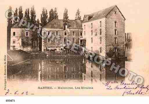 Ville de MALICORNESURSARTHE, carte postale ancienne