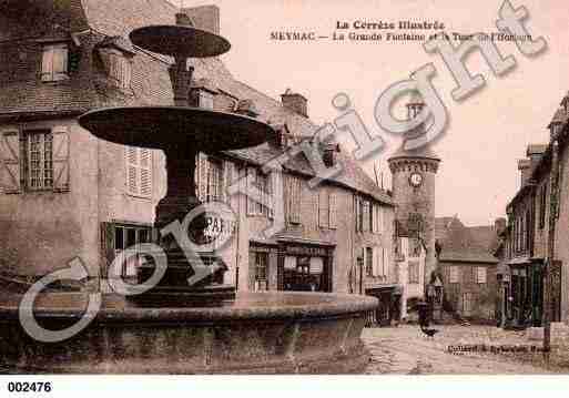 Ville de MEYMAC, carte postale ancienne