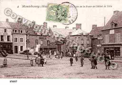 Ville de MONTEBOURG, carte postale ancienne