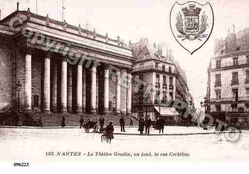 Ville de NANTES, carte postale ancienne