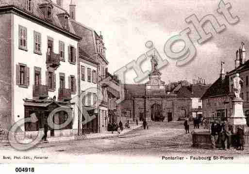 Ville de PONTARLIER, carte postale ancienne