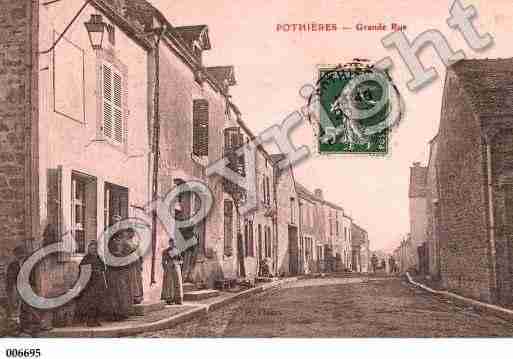 Ville de POTHIERES, carte postale ancienne