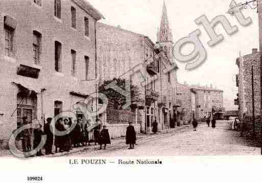 Ville de POUZIN(LE), carte postale ancienne