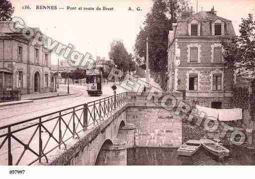 Ville de RENNES, carte postale ancienne