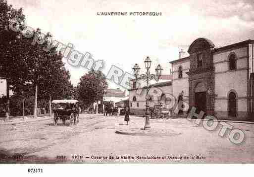 Ville de RIOM, carte postale ancienne