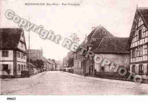Ville de ROESCHWOOG, carte postale ancienne