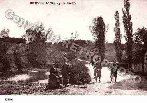 Ville de SACY, carte postale ancienne