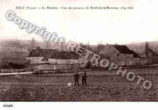 Ville de SACY, carte postale ancienne