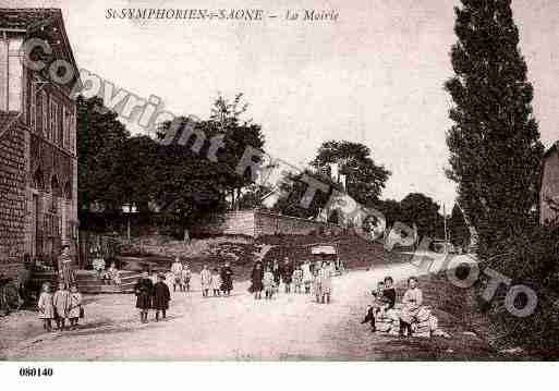 Ville de SAINTSYMPHORIENSURSAONE, carte postale ancienne