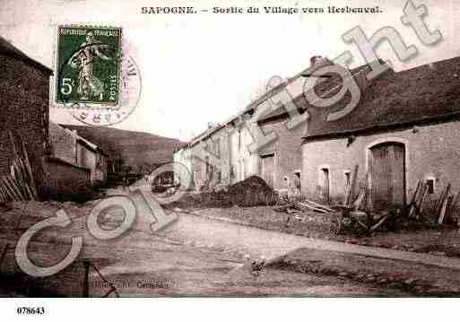 Ville de SAPOGNESURMARCHE, carte postale ancienne