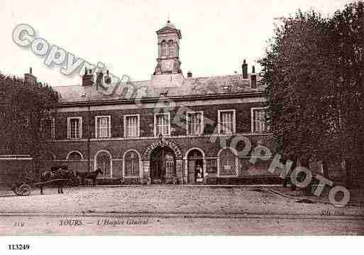 Ville de TOURS, carte postale ancienne