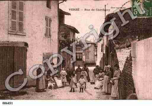 Ville de VERZE, carte postale ancienne