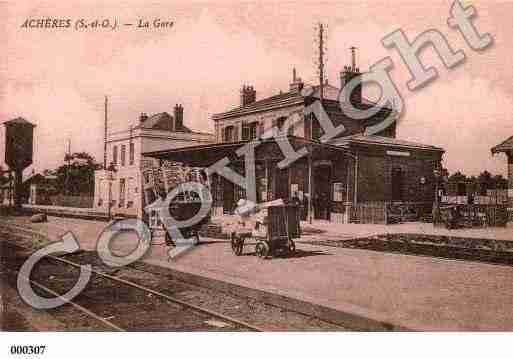 Ville de ACHERES, carte postale ancienne