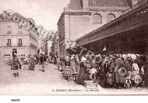 Ville de AURAY, carte postale ancienne