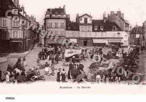 Ville de AVALLON, carte postale ancienne