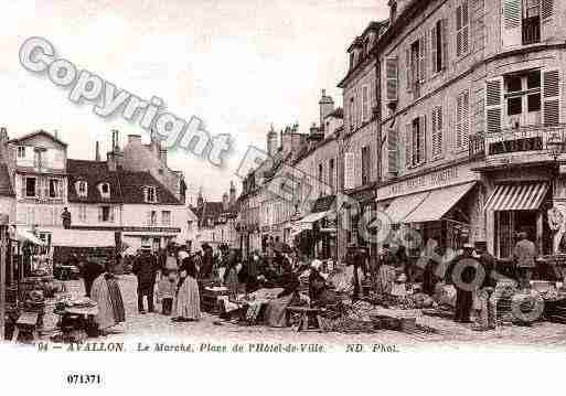 Ville de AVALLON, carte postale ancienne