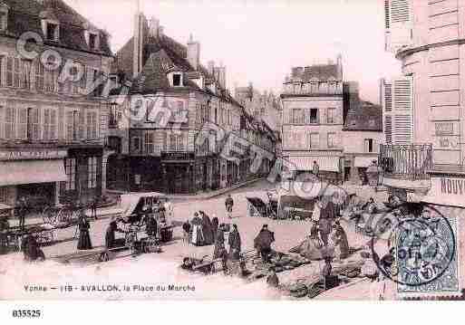 Ville de AVALLON, carte postale ancienne