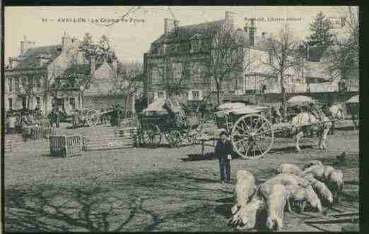 Ville de AVALLON, carte postale ancienne