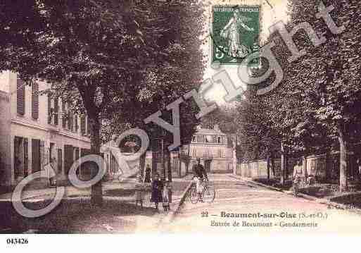 Ville de BEAUMONTSUROISE, carte postale ancienne