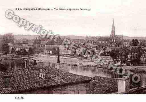 Ville de BERGERAC, carte postale ancienne