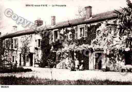 Ville de BRAYESOUSFAYE, carte postale ancienne