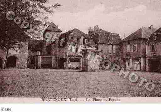 Ville de BRETENOUX, carte postale ancienne