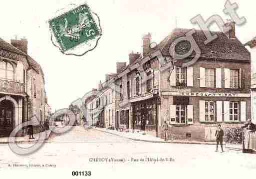 Ville de CHEROY, carte postale ancienne