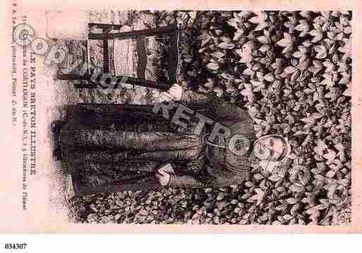 Ville de COETLOGON, carte postale ancienne