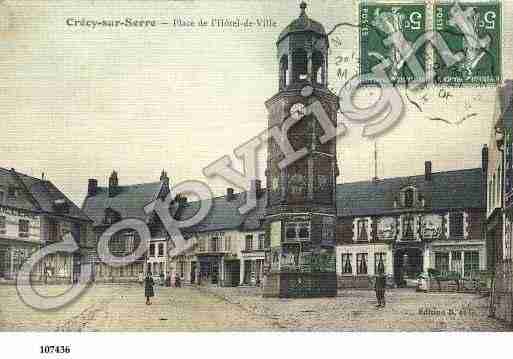 Ville de CRECYSURSERRE, carte postale ancienne