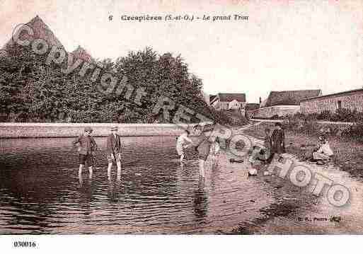 Ville de CRESPIERES, carte postale ancienne